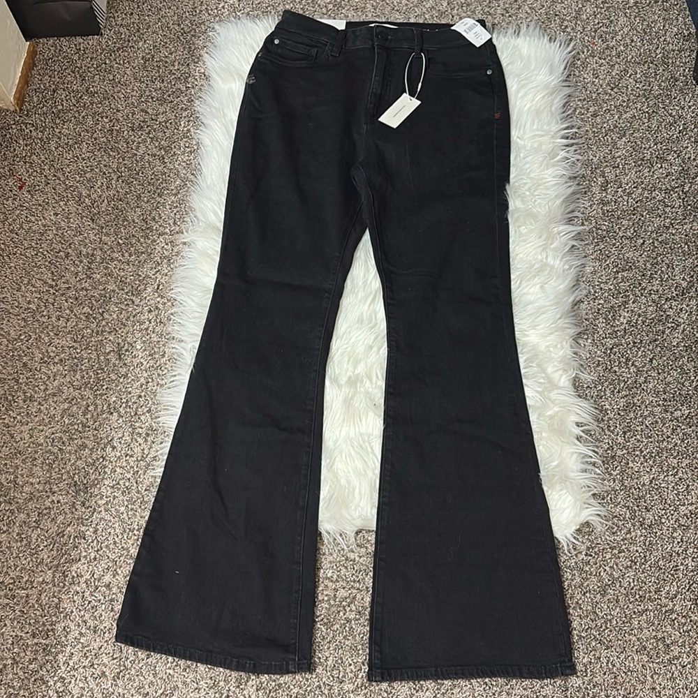 NWT Warp + Weft Stitch Fix MIA Miami Flare Black Jeans Size 10/30